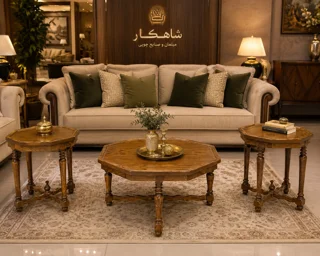 میز جلو مبلی و عسلی لارا هشتضلعی